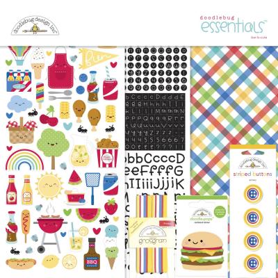 Doodlebug Bar-B-Cute Designpapier - Essentials Kit